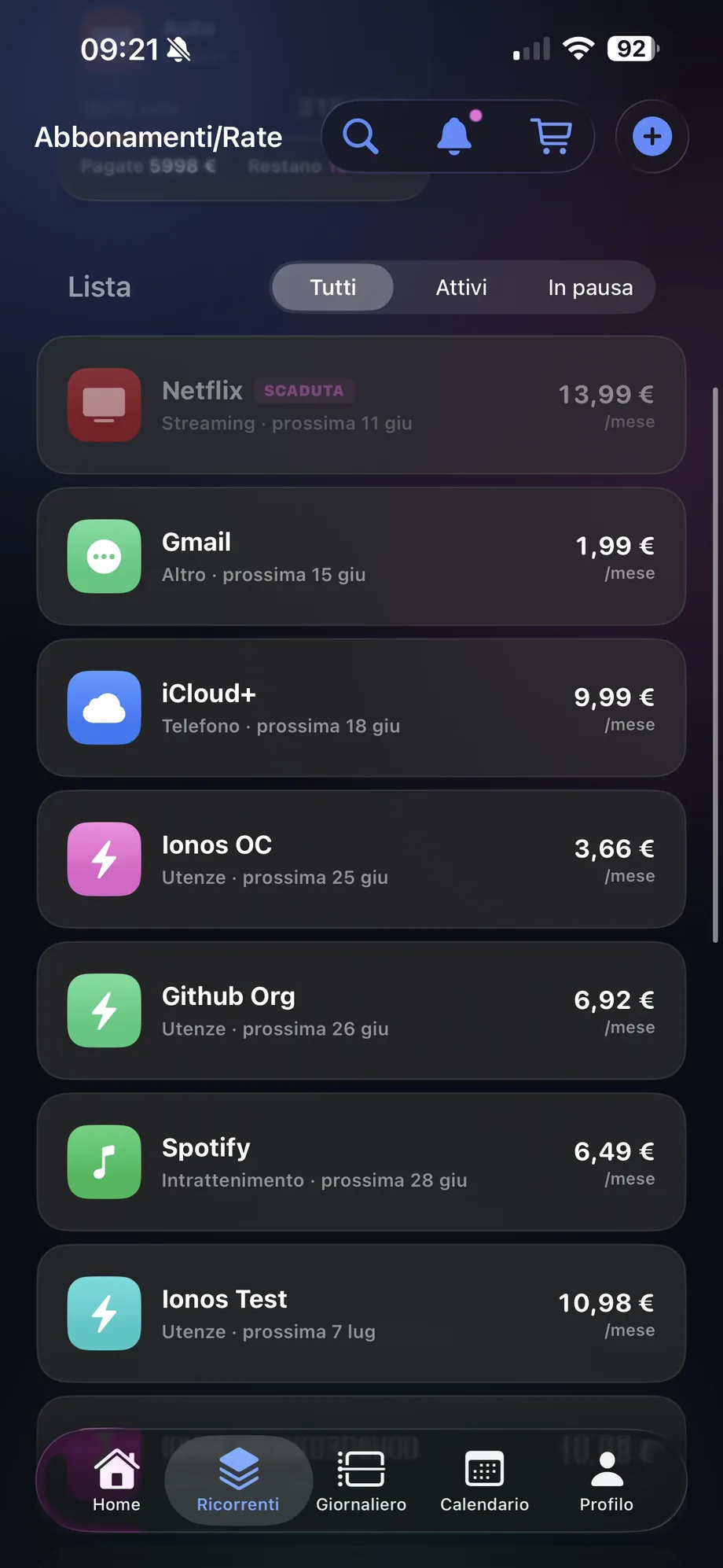 Ogni ricorrenza sotto controllo